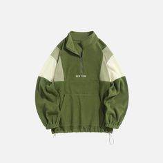 DETAILSMaterial: PolyesterThickness: FleeceCollar: TurtleneckPattern Type: Letter Fluffy Hoodie, Sports Streetwear, Turtleneck Sweatshirt, Hoodie Green, Half Zip Sweatshirt, Vintage New York, Fuzzy Sweater, Jeans Leggings, Web Layout