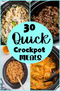 this is an image of quick crockpot meals