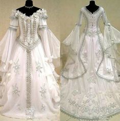 Medieval Wedding Dresses Witch Celtic Tudor Renaissance Costume Victorian Gothic  | eBay