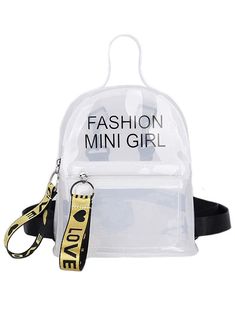 Mini ClearThe mini transparent backpack is ideal for school, work, trips to the beach, running errands or going out with friends. Lightweight and durable, this mini transparent backpack offers exceptional comfort when it comes to carrying the essentials of everyday life. With measures of 21x17x15cm, the elegant interior of the backpack offers a practical space, while its completely transparent design facilitates the vision of the interior. Quickly find what you need without having to rummage aro Clear Backpacks, Cute Mini Backpacks, Goth Outfit, Mini Backpack Purse, Shoulder Bags For School, Jelly Bag, Mini Mochila, Small Shoulder Bags, Bags For Teens