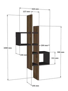 the measurements for an open bookcase with shelves