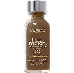 L'Oreal Paris True Match Super-Blendable Foundation Oil-Free W9.5 Deep Warm NEW. Loreal Paris True Match, Spf Foundation, Loreal True Match, Best Drugstore Foundation, Spf Makeup, Foundation With Spf, Drugstore Foundation, Natural Foundation, Glam Squad