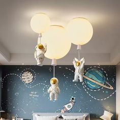 3D RESIN ASTRONAUT LAMPS Scandinavian Creative Bedroom Ceiling Light Modern Astronaut Planet Cartoon Light For Kids Room Astronaut Balloon, Kids Bedroom Lights, Balloon Ceiling, Glass Ball Pendant Lighting, Unique Pendant Lights, Ball Pendant Lighting, Creative Bedroom, Hanging Chandelier, Pendant Ceiling Lamp