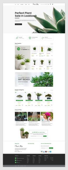 an image of a website page with plants on it