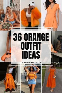 Pin this for vibrant orange outfit ideas to elevate your style game! Explore sunny citrus chic looks for all occasions. #FashionInspiration #OrangeOutfits #StyleTips Citrus Outfit, Outfit Ideas Casual Summer