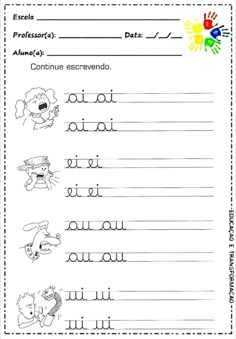 the worksheet for writing in spanish