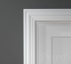 a white door with the word dappet painted on it