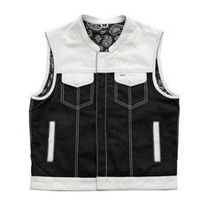 Leather Vest, Gay Leather Vest, Leather Vest Men, Black Leather Vest, Men's Zippered Leather Vest, Biker, Men's Vest, Denim Vest, Biker Patches Top Premium Quality Fast Delivery 100% Premium Leather Quality Handling Time Only 3 to 4 Business Days Key Features: Club style vest with conceal and carry pockets. Outer shell is made of thick solid 1.2mm Cow Leather and Canvas. Two chest pockets. Two waist pockets. Comfortable inside liner made of non allergenic polyester. Snap buttons on front for closure along with zipper. Large front and back panels for patches. Use your measurement to choose your size from the chart above. Normally bikers wear these vests over their protective jackets, so these are a generous fit. If you're not going to wear over the jacket, one size smaller may be a better f Hunt Club, Biker Patches, Denim Style