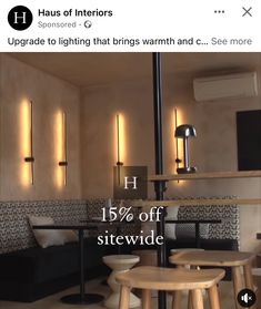 an ad for the h lighting store is shown in this screenshote image, which appears to have been viewed on instagram