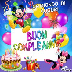 an advertisement for a birthday party with mickey mouse and friends