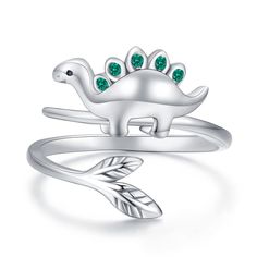 PRICES MAY VARY. Women's Dinosaur Ring: The powerful dinosaur also has a cute side, let our little stegosaurus take you through the Dinosaur world! Sterling Silver Rings for Women: The dinosaur ring is made of 925 sterling silver，Nickel free, lead free,hypoallergenic,suitable for long time wear. Adjustable Ring Size: The girls ring is designed to fit the following sizes: US 7-9.The size can be adjusted by gently squeezing or pulling apart. Dinosaur Jewelry Gift:It is perfect if you are looking f Cute Dinosaur Rings, Dinasour Rings, Adjustable Silver Novelty Ring, Themed Silver Ring Jewelry, Novelty Silver Ring Jewelry, Adjustable Themed Silver Rings, Adjustable Silver Novelty Jewelry, Novelty Dinosaur Print Jewelry Gift, Dinosaur Rings