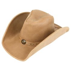 Minnetonka Dude Hat  Embrace the country lifestyle with this distressed ruff leather hat. This wide-brimmed hat has steel wire hidden inside the brim, which lets you shape it anyway you want. A stylish leather band, studs and metal conchos surround the western hat with a small tie in the back. This durable classic keeps the sun out and is made to last. Hide Wires, Western Hat, Leather Hat, Country Lifestyle, Brimmed Hat, Western Hats, Leather Hats, Wide Brimmed Hats, Wide Brimmed