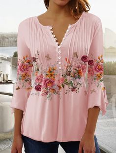 Mix And Match Clothes, Ladies Shorts, Lace Blouse Long Sleeve, Dress Trendy, Blouse Long Sleeve, Pleated Blouse, Maxi Robes, Floral Tunic, Casual Weekend