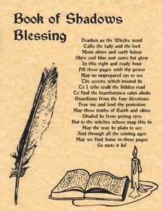 Book of Shadows Blessing http://witchesofthecraft.com/2016/01/22/book-of-shadows-blessing-printable-spell-page/ Book Of Shadows Blessing, Witchcraft Symbols, Witchcraft Spells For Beginners, Spells For Beginners, Magic Spell Book