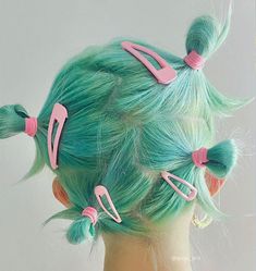 Green Hair, Hair Inspo, Her Hair, A Woman, Hairstyles, Green, Hair, Pink, Instagram