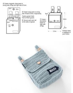 a crocheted purse with instructions for making it