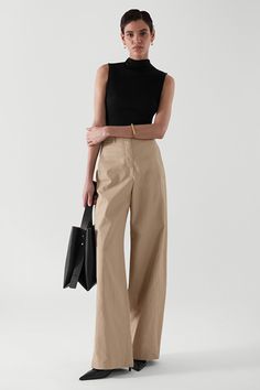 Beige Trousers Outfit, Linen Trousers Outfit, Beige Pants Outfit, Wide Leg Trousers Outfit, Beige Hose, Wide Leg Linen Trousers, Wide Leg Pants Outfit, Beige Outfit