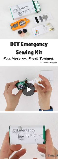 the emergency sewing kit is being used by someone to make their own diy project