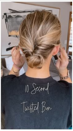 Natalie Palmer | Upcoming Bridal shower? Baby shower? Wedding?! This is the perfect style you can do all on your own at home! What do you think?! -Comment… | Instagram Low Easy Bun, How To Bun Hair, Hospital Hairstyles Work, Low Buns