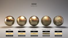 an image of gold eggs in different sizes