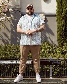 Plus Size Male Fashion Summer, Outfits For Men Plus Size, Plus Size Men Fashion Casual Summer, Plus Size Mens Summer Outfits, Plus Size Men Outfits Summer, Mens Outfits Plus Size, Fat Man Fashion, Outfits For Fat Men