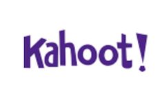 the word kahoot is written in purple on a white background