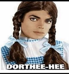 an image of a doll with braids on her head and the caption dorththe - hee