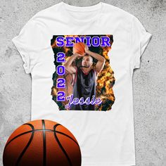 Senior Basketball (Adult) Get this Senior Basketball T-shirt for your graduating basketball playing senior to celebrate their accomplishments. Send images/photos for this design to firstplaceretail@gmail.com. All custom t-shirt purchases are final. No refunds. Gender: Unisex ⚠️ WARNING ⚠️WARNING ⚠️ If your customization requires a design on any other part of the shirt aside from the front of the shirt, additional cost may be required. Contact us before placing your order if you are unsure at fir Basketball Senior Shirts 2024, Senior Night Shirts Basketball, Senior Night Tshirts Ideas, Basketball Senior Night Shirts, Senior Night Shirts For Family, Senior Night Shirts, Picture Makeup, Basketball Senior Night, Highschool Graduation