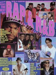 the cover of rap and r & b magazine with various pictures of people on it