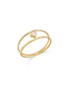 Zoe Chicco 14K Yellow Gold Princess Diamonds Diamond Double Band Ring Double Band Ring, Double Band Rings, Zoe Chicco, Round Diamond Ring, Gold Band Ring, Princess Diamond, Band Ring, Round Diamonds, Band Rings