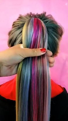 Fun Hairstyles, Underlights Hair, Awesome Hairstyles, Accessories Crochet, Hair Quiz, Wacky Hair Days, Wacky Hair, Hair Color Pastel, Hair Color Purple