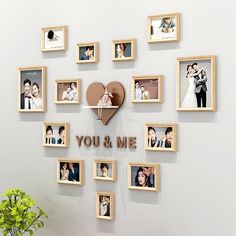 a clock that has pictures on it with the words you and me