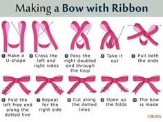 instructions for making bows with ribbon