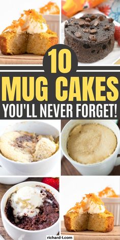 the top ten mug cakes you'll never forget to bake are on sale