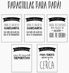 four different types of spanish phrases in black and white with the words'parastillas para