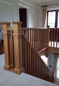 the stairs in this house are made of wood