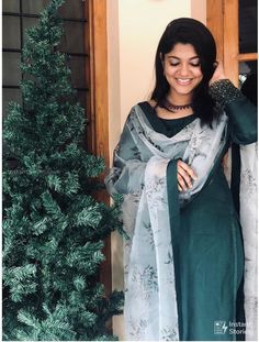 Green Colour Churidar Design, Green Kurta Woman, Green Churidar, Aparna Balamurali