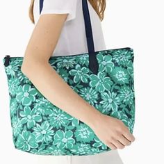 Kate Spade Mel The Little Better Packable Tote Green Multi. Kate Spade Mel The Little Better Packable Tote Green Multi K7389 Wristlet Floral. 10.8"H X 14.2"W X 6.2"D Handle Drop: 11" Polyester Smooth Pvc Trim Metal Pinmount Logo Two Way Spade Jacquard Lining Detachable Wristlet For The Bag To Fold Into Zip Top Closure Style # K7389 Casual Everyday Kate Spade Bags, Versatile Kate Spade Shoulder Bag For Travel, Green Everyday Packable Shoulder Bag, Green Packable Shoulder Bag For Everyday Use, Everyday Green Packable Shoulder Bag, Everyday Packable Green Shoulder Bag, Packable Double Handle Bag, Versatile Kate Spade Tote Bag, Versatile Kate Spade Bags For On-the-go