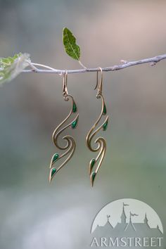 Ethereal Jewelry, Fantasy Earrings, Bijoux Art Nouveau, Art Nouveau Earring, Elven Jewelry, Fan Jewelry, Plant Jewelry, Nature Earrings, Medieval Jewelry