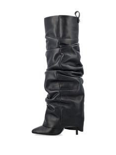 Find THE ATTICO Layered Knee-high Leather Boots on Editorialist. black calf leather smooth grain layered design ruched detailing square toe leather lining leather outsole pull-tab at the heel stiletto heel knee-high The Attico, Stiletto Boots, Knee High Leather Boots, Leather Cap, Boot Pumps, Sneaker Heels, Handbag Backpack, Stiletto Heel, Mens Shoes Sneakers