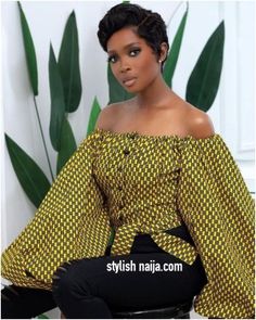 20+ Captivating Off Shoulder Ankara Tops For Smart Looks - Stylish Naija Style Collab, Ankara Tops, African Tops, African Print Tops, Afrikaanse Mode, African Fashion Women Clothing, Ankara Style, African Fashion Women