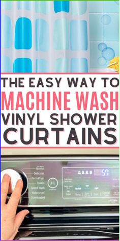 the easy way to machine wash vinyl shower curtains