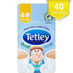 tetley decaf tea bags, 40ct pack with free shipping bag for $ 4 99