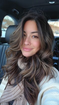 Brunette With A Few Highlights, Dark Toned Highlights, Soft Brunette Hair Color, Dark Brown Hair With Lighter Brown, Brown Hair For Fall 2023, Dark Hair Dark Highlights Brunettes, Light Brown Highlights In Dark Hair, Brown Toned Balayage, Brown Hair With Light Brown Lowlights