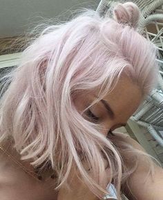 Girls Cabelo Pin Up, Hair Rainbow, Light Pink Hair, Pastel Pink Hair, Trendy Hair Color, Long Bob Hairstyles, Ombre Hair Color, Grey Hair Color, Pastel Hair