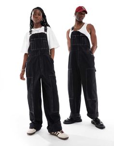 Jumpsuits & Rompers by Collusion Co-ordinating made easy Plain design Classic overalls design Adjustable buckle straps Functional pockets Straight leg Overalls Design, Workwear Overalls, Style Bleu, Plain Design, Satin Slip Dress, Maxi Dress Trend, Petite Maternity, Adidas Samba, Plus Size Pregnancy