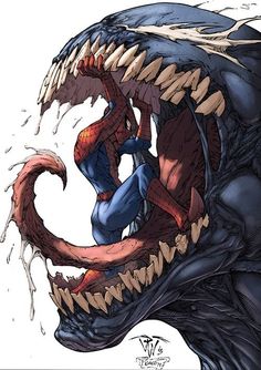 the amazing spider - man and his giant mouth