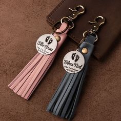 Ideal for use as a keyring, bag charm, or purse accessory, this Leather Tassel Keychain with personalized Letter Charm adds a chic and personalized flair to your daily essentials. Also become  perfect monogrammed custom gift for friends, family, or colleagues whether  it's  for  birthday, anniversary, or just because. 🍀 Personalized and Unique - use our customization options and add a monogram of initials, designs, symbols, or personal motivation quotes to 1 or 2 sides of the charm. 🍀 Stylish accessory - perfect for organizing your keys, adding flair to your handbag, or even as a decorative accent for your purse. 🍀Wide color pallet options of Tassels - choose among our 11 colors to select exactly one that definitely fits your style OR buy several for creating bright combinations 🍀High- Keychain With Name, Leather Tassel Keychain, Best Gift For Wife, Tassel Keyring, Personal Motivation, Tassel Keychain, Letter Charm, Purse Accessories, Letter Charms