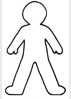 an outline drawing of a person standing in front of the camera