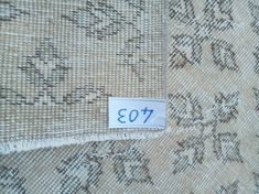 the label is on an old rug